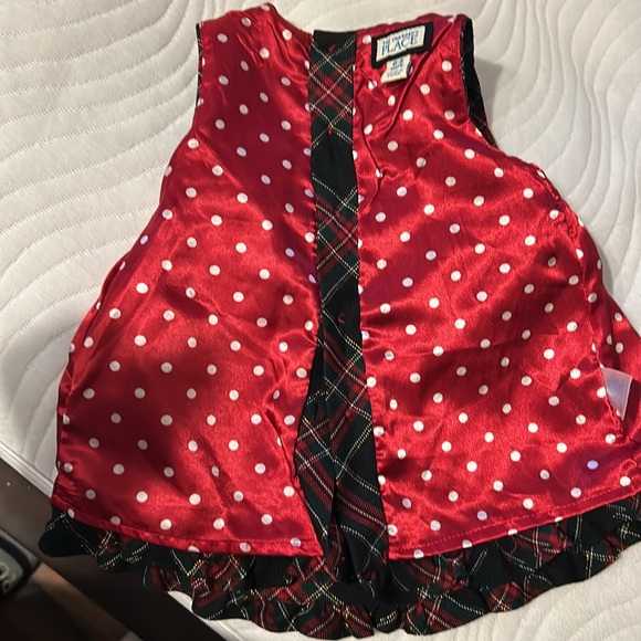2 piece  red plaid Christmas dress set - Picture 9 of 11